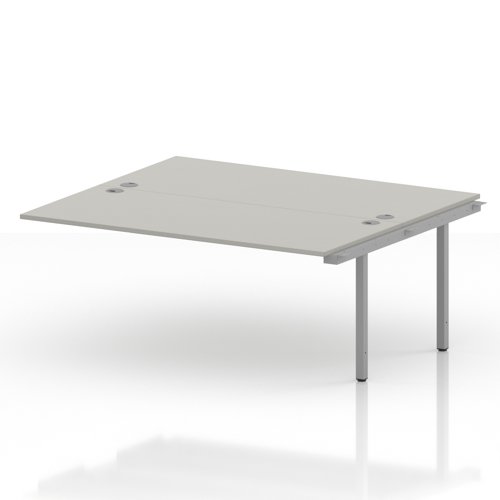 Impulse Bench B2B Ext Kit 1800 Silver Frame Office Bench Desk Dove Grey