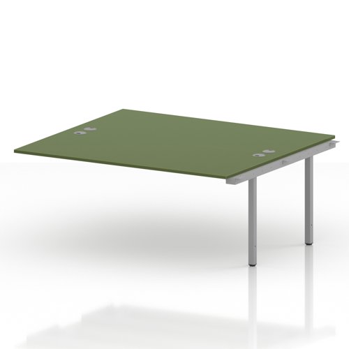 Impulse Bench B2B Ext Kit 1800 Silver Frame Office Bench Desk Moss Green