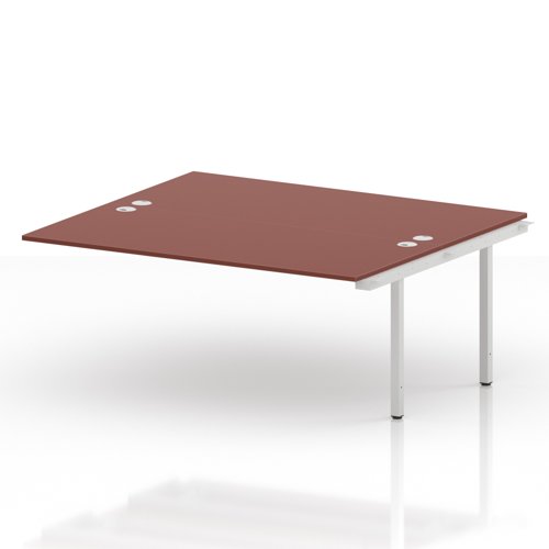 Impulse Bench B2B Ext Kit 1800 White Frame Office Bench Desk Brick Red