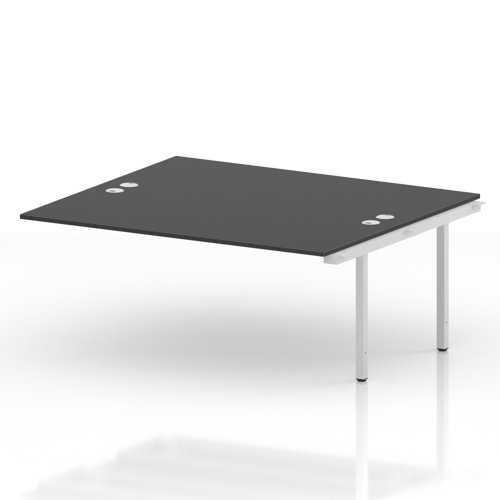 Impulse Bench B2B Ext Kit 1800 White Frame Office Bench Desk Carbon Grey
