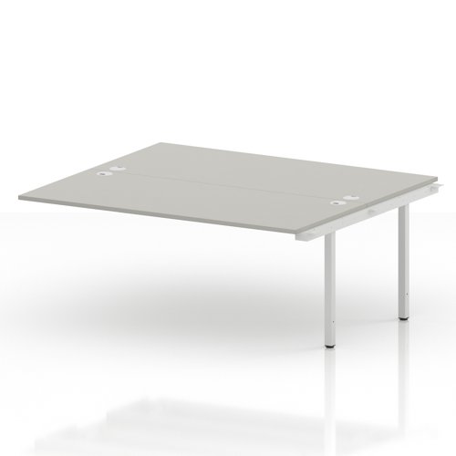 Impulse Bench B2B Ext Kit 1800 White Frame Office Bench Desk Dove Grey