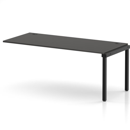 Impulse Bench Single Row Ext Kit 1800 Black Frame Office Bench Desk Carbon Grey