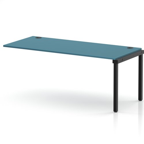 Impulse Bench Single Row Ext Kit 1800 Black Frame Office Bench Desk Dark Teal