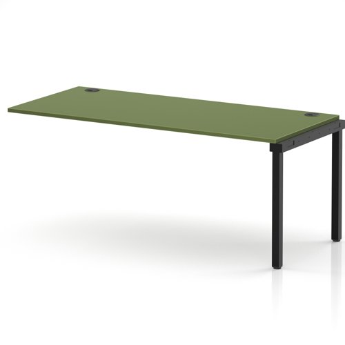 Impulse Bench Single Row Ext Kit 1800 Black Frame Office Bench Desk Moss Green