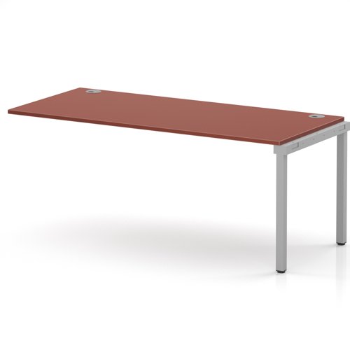 Impulse Bench Single Row Ext Kit 1800 Silver Frame Office Bench Desk Brick Red