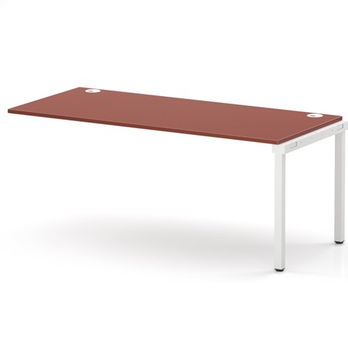 Impulse Bench Single Row Ext Kit 1800 White Frame Office Bench Desk Brick Red