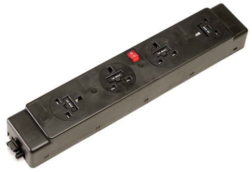 IP000043 Impulse 4 x UK Sockets (3.15A), 1 x Neon Switch 