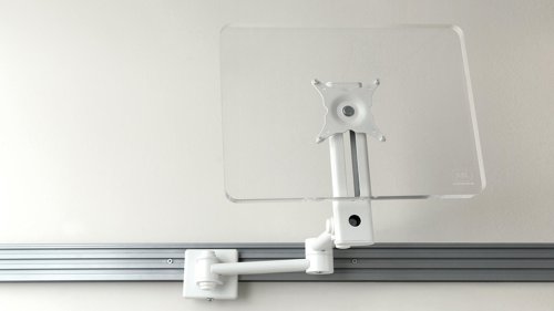Impulse Toolrail Mounted Monitor Arm in White