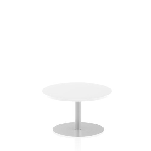 ITL0120 Italia 800mm Poseur Round Table White Top 475mm High Leg