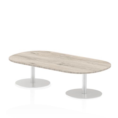 Dynamic Italia 1800mm Poseur Boardroom Table Grey Oak Top 475mm High Leg ITL0177