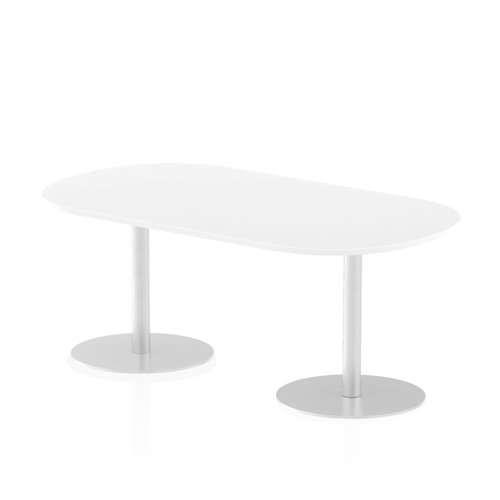Dynamic Italia 1800mm Poseur Boardroom Table White Top 725mm High Leg ITL0180