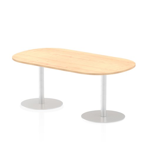 Italia 1800mm Poseur Boardroom Table Maple Top 720mm High Leg
