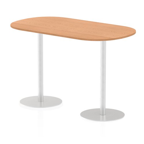 Dynamic Italia 1800mm Poseur Boardroom Table Oak Top 1145mm High Leg ITL0188