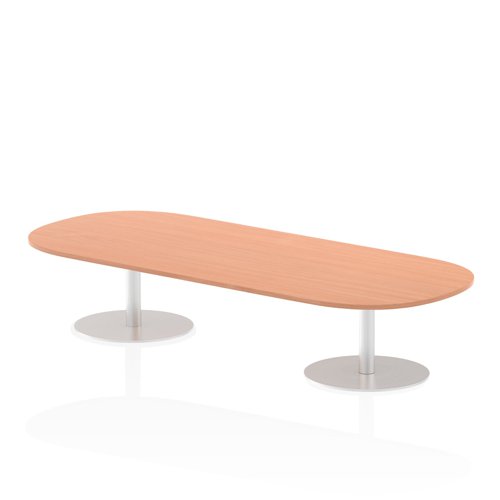 27994DY - Dynamic Italia 2400mm Poseur Boardroom Table Beech Top 475mm High Leg ITL0190