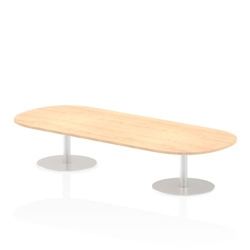 Dynamic Italia 2400mm Poseur Boardroom Table Maple Top 475mm High Leg ITL0193 Dynamic