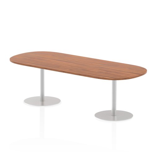 Dynamic Italia 2400mm Poseur Boardroom Table Walnut Top 725mm High Leg ITL0197 Dynamic