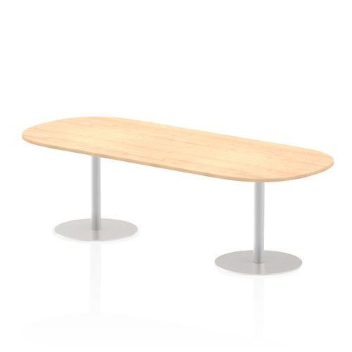Dynamic Italia 2400mm Poseur Boardroom Table Maple Top 725mm High Leg ITL0199 Dynamic