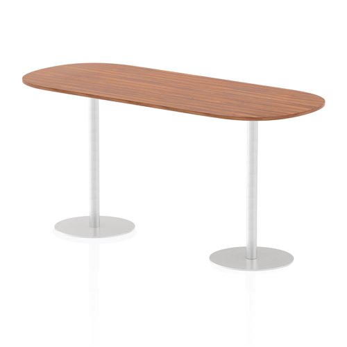 Dynamic Italia 2400mm Poseur Boardroom Table Walnut Top 1145mm High Leg ITL0203 Dynamic