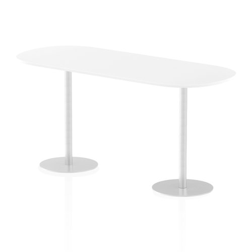 Dynamic Italia 2400mm Poseur Boardroom Table White Top 1145mm High Leg ITL0204 28092DY