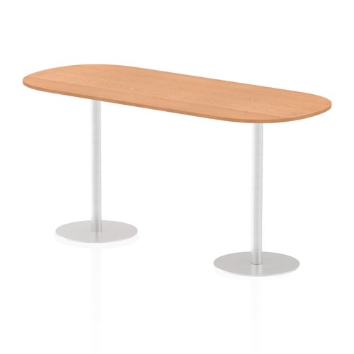 28050DY - Dynamic Italia 2400mm Poseur Boardroom Table Oak Top 1145mm High Leg ITL0206