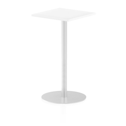 Dynamic Italia 600mm Poseur Square Table White Top 1145mm High Leg ITL0222