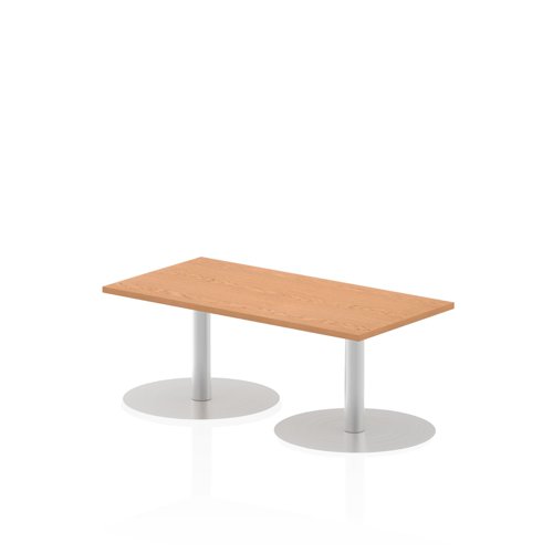27140DY - Dynamic Italia 1200 x 600mm Poseur Rectangular Table Oak Top 475mm High Leg ITL0230