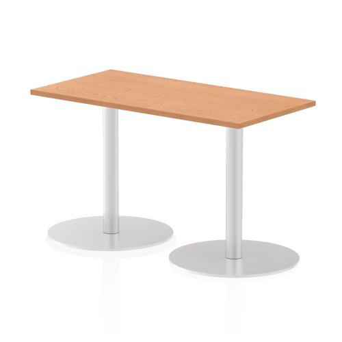 27147DY - Dynamic Italia 1200 x 600mm Poseur Rectangular Table Oak Top 725mm High Leg ITL0236