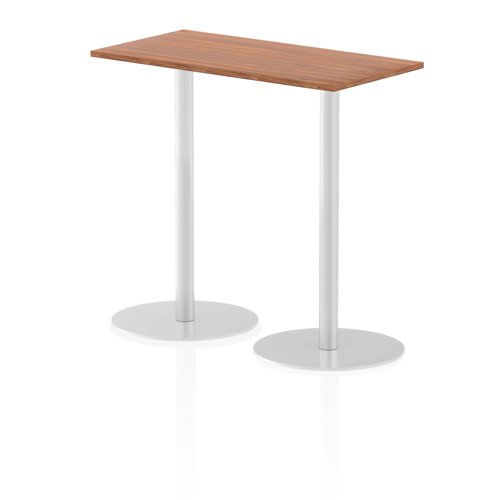 27154DY - Dynamic Italia 1200 x 600mm Poseur Rectangular Table Walnut Top 1145mm High Leg ITL0239