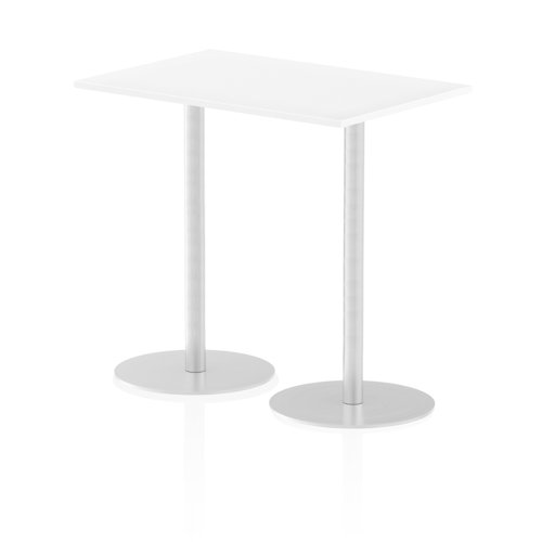 Dynamic Italia 1200 x 800mm Poseur Rectangular Table White Top 1145mm High Leg ITL0258