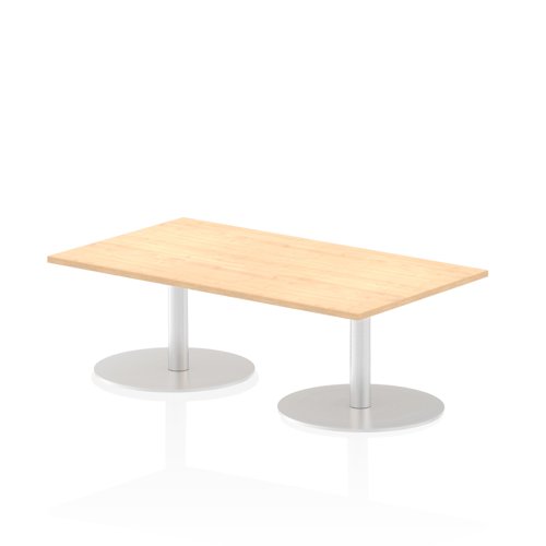 Italia 1400 x 800mm Poseur Rectangular Table Maple Top 475mm High Leg