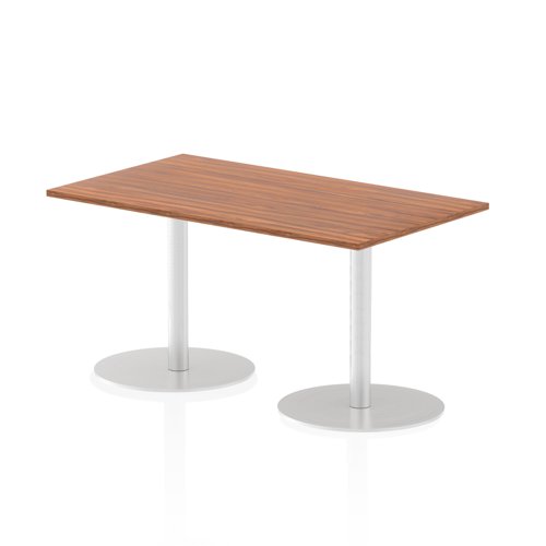 27539DY - Dynamic Italia 1400 x 800mm Poseur Rectangular Table Walnut Top 725mm High Leg ITL0269