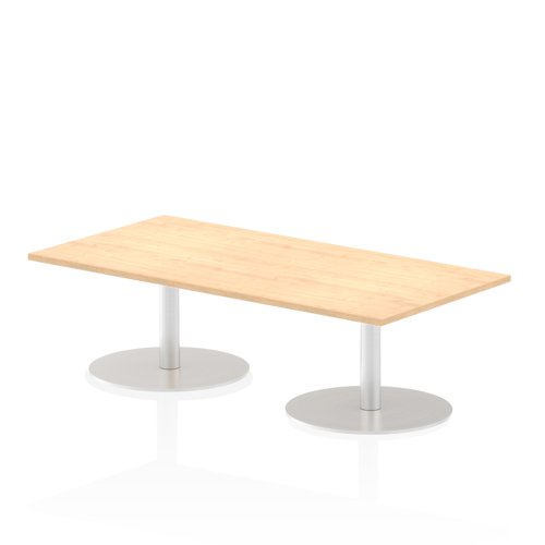 Italia 1600 x 800mm Poseur Rectangular Table Maple Top 475mm High Leg