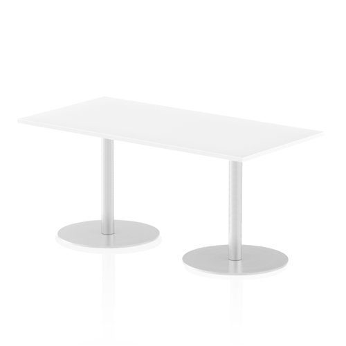 Dynamic Italia 1600 x 800mm Poseur Rectangular Table White Top 725mm High Leg ITL0288