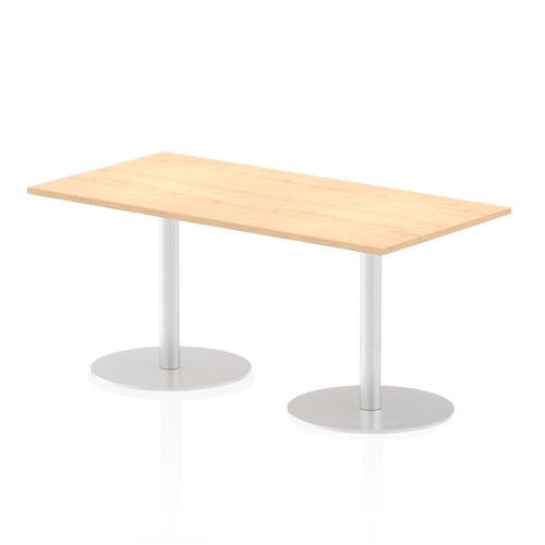 Italia 1600 x 800mm Poseur Rectangular Table Maple Top 720mm High Leg