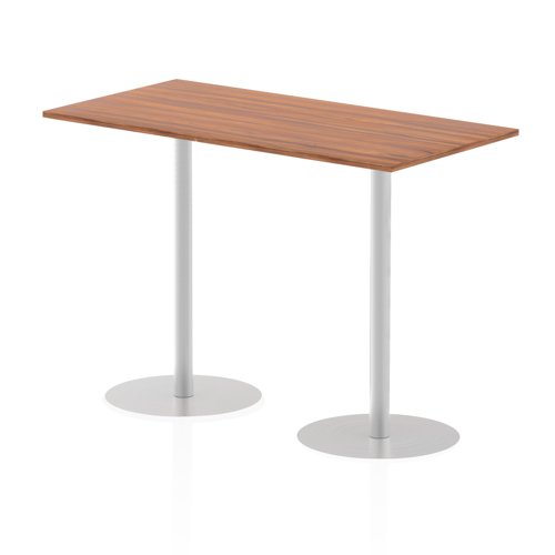 27651DY - Dynamic Italia 1600 x 800mm Poseur Rectangular Table Walnut Top 1145mm High Leg ITL0293