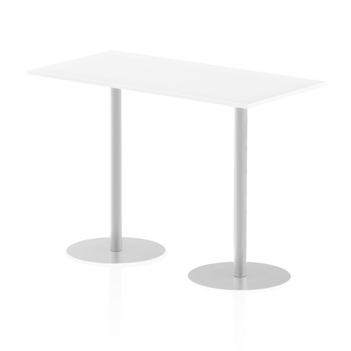 ITL0294 Italia 1600 x 800mm Poseur Rectangular Table White Top 1145mm High Leg