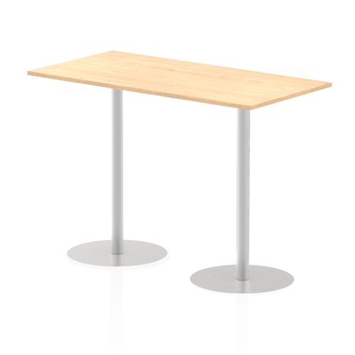 Italia 1600 x 800mm Poseur Rectangular Table Maple Top 1145mm High Leg