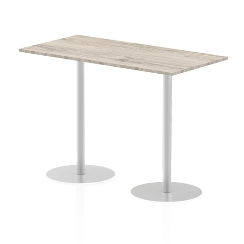 Dynamic Italia 1600 x 800mm Poseur Rectangular Table Grey Oak Top 1145mm High Leg ITL0297