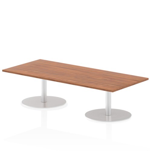 Dynamic Italia 1800 x 800mm Poseur Rectangular Table Walnut Top 475mm High Leg ITL0299 27784DY Buy online at Office 5Star or contact us Tel 01594 810081 for assistance