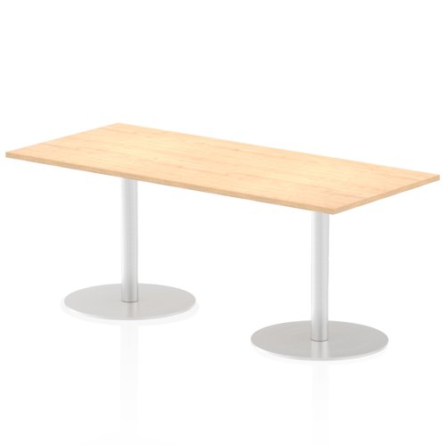 Italia 1800 x 800mm Poseur Rectangular Table Maple Top 720mm High Leg