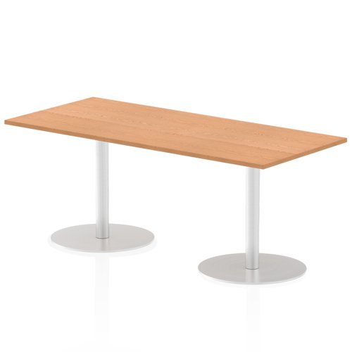 Dynamic Italia 1800 x 800mm Poseur Rectangular Table Oak Top 725mm High Leg ITL0308