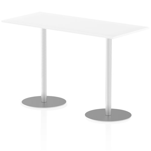 Dynamic Italia 1800 x 800mm Poseur Rectangular Table White Top 1145mm High Leg ITL0312