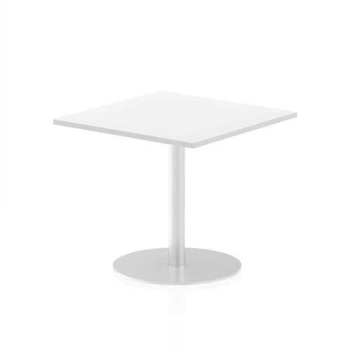 Dynamic Italia 800mm Poseur Square Table White Top 725mm High Leg ITL0336