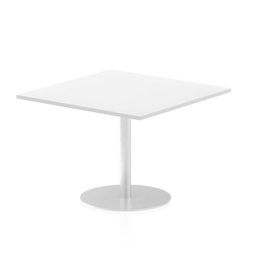 27063DY - Dynamic Italia 1000mm Poseur Square Table White Top 725mm High Leg ITL0354
