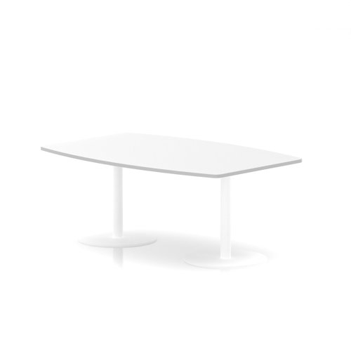 Italia 1800mm Poseur High Gloss Table White Top 725mm High White Leg
