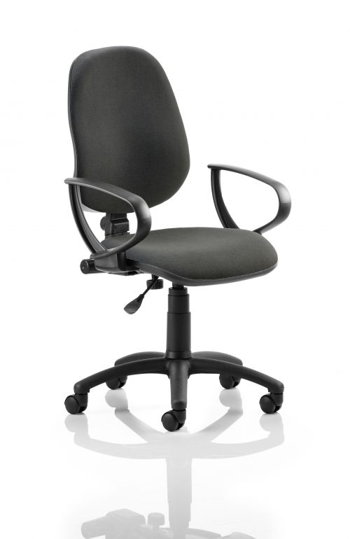 Eclipse I Lever Task Operator Chair Black With Loop Arms