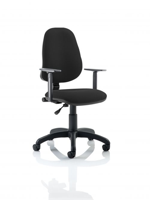 Eclipse I Lever Task Operator Chair Black With Height Adjustable Arms