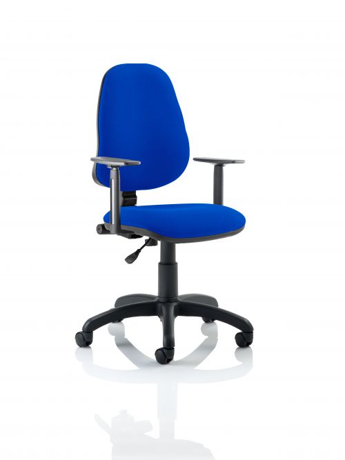 Eclipse I Lever Task Operator Chair Blue With Height Adjustable Arms