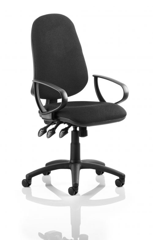 Eclipse XL Lever Task Operator Chair Black With Loop Arms