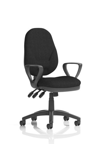 Eclipse Plus XL Chair Black Loop Arms KC0032 Office Chairs 59469DY